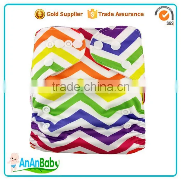 AnAnBaby Pocket Cloth Diaper Double Row Snaps Diapers photo-3