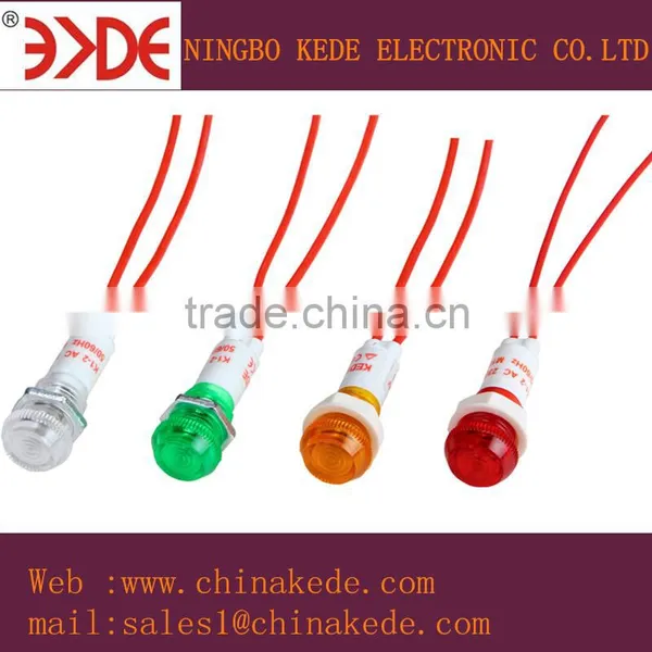 Round Led Indicator Light 400v High Volt 9.5mm Mounting Hole photo-2