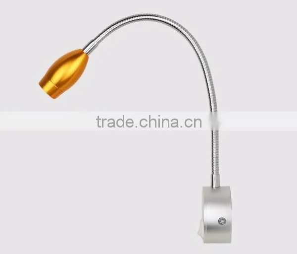 3W Hotel Reading Lamp LED Wall Light Bedside Reading Lamp With Flexible Gooseneck On/off Switch Quality Choice photo-3