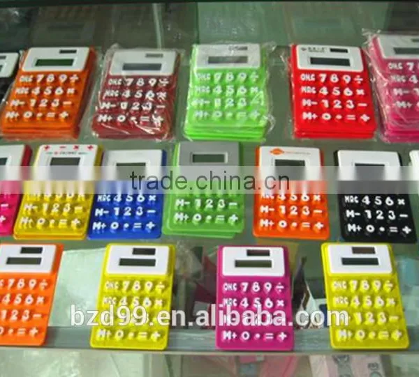 Promotion Calculator Gift Mini Silicone Porket Solar Power Calculator / Logo Customized OEM Electronic Manufacturer photo-5