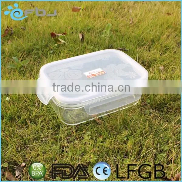 Clear Pyrex Rectangular Glass Container With Lid