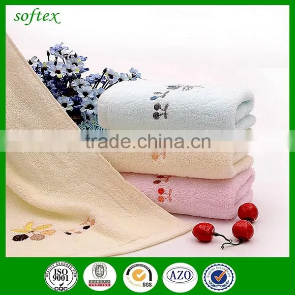 New Zero Twisted Embroidery Zero Twist Terry Cotton Towel With Artificial Cherry photo-3