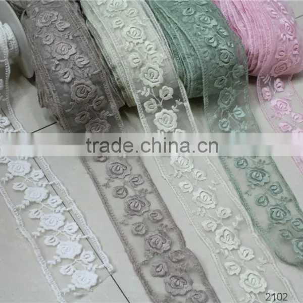 Mesh Embroidered Lace Trim