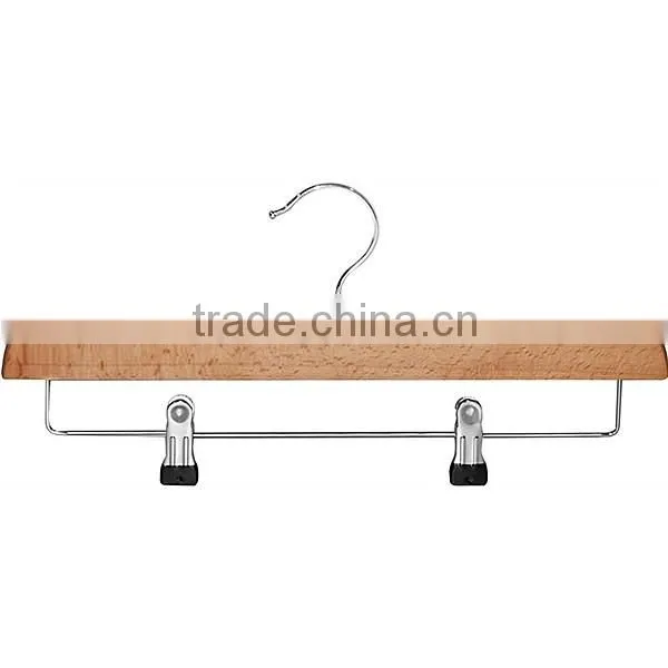 Professional Standard Wood Clothes Hanger With Locking Bar photo-3
