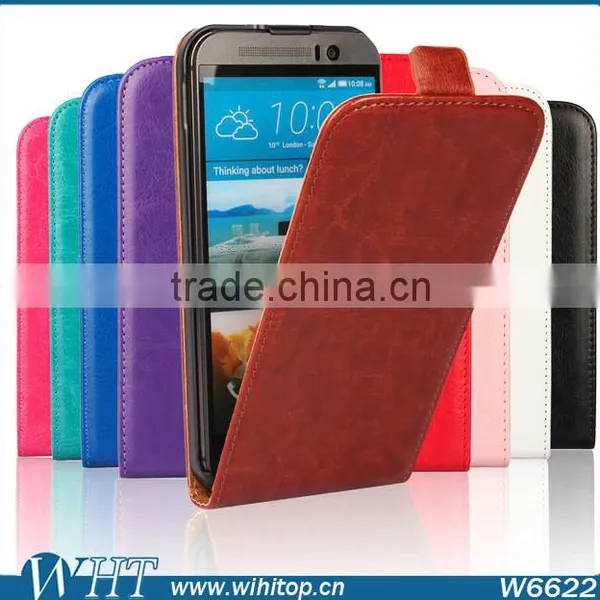New Arrival Cell Phone Case Vertical Flip Cover for HTC One M9 Leather Case photo-4
