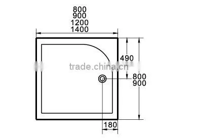 CUPC Showers Tray,fiberglass Shower Tray,cupc Acrylic Base With Tile Flange photo-4
