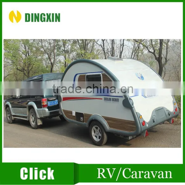 Teardrop Type Fiberglass Mini Caravan Travel Trailer Caravan Quality Choice photo-3