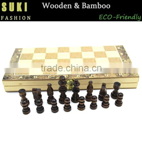 Folding Chess Board Wooden Chess Games