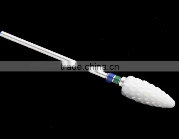 ZF060MCE White Bullet Medium Coarse Grit Zirconia Bur