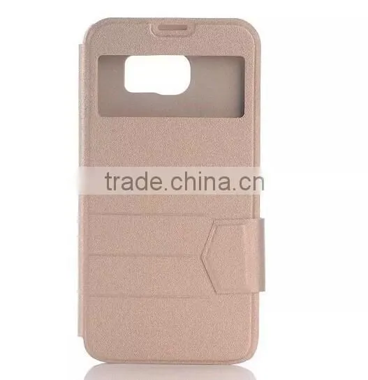 Factory Wholesale Flip Stand Window PU Leather Case For Samsung Galaxy S6 photo-6