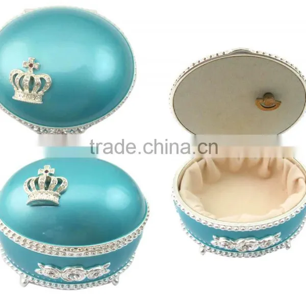 High Quality Elegant Musical Box With Rhinestones Crystals Enamel Decoration and Various Colors photo-3
