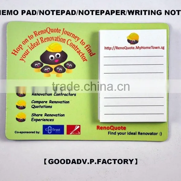 Free Sample Fashionable Cheap Wholesale Custom Note Pad