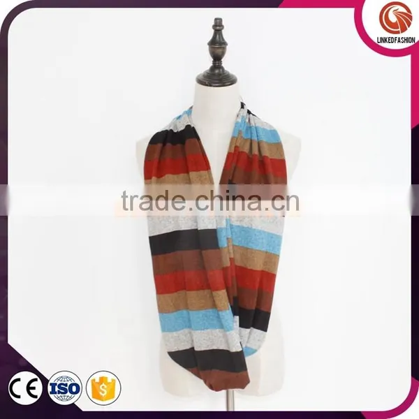Wholesale Chevron Infinity Scarf Fleece Snood Custom Scarf Soft Polar Plush Stripe Circle Scarf