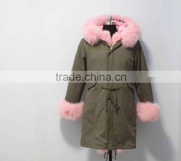 PC09 Army Green Women Long Style Parka Jacket photo-2