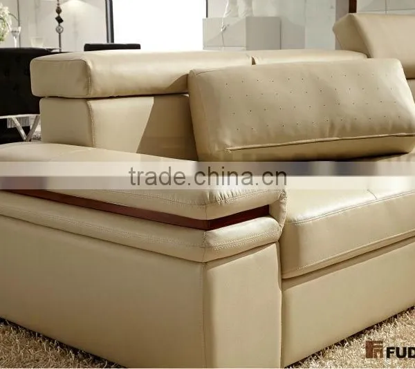 Corner Sofa Bed With Storage FM175 L Shape Leather Adjustable Headrest Sofa photo-5
