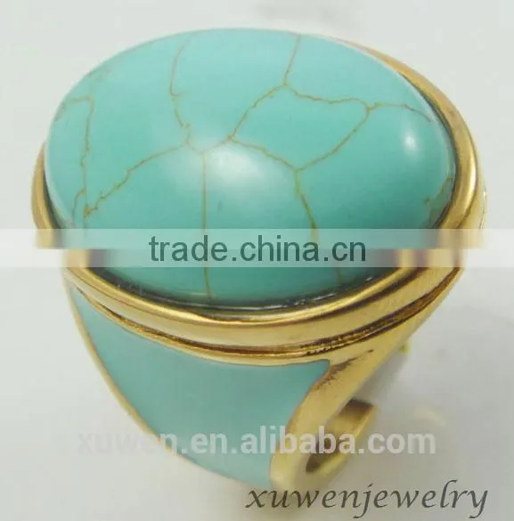 18K Gold Plated Stainless Steel Persian Turquoise Jewelry