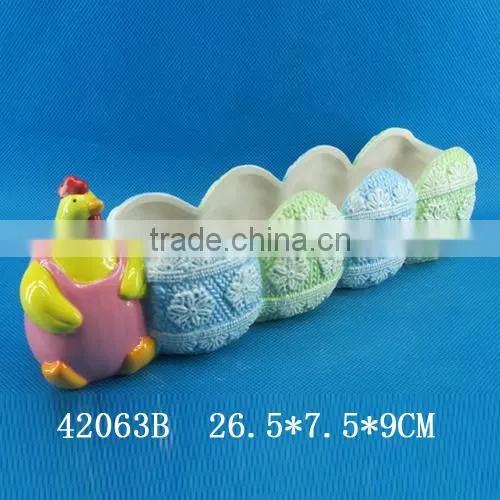 Wholesale Cock Design Ceramic Utensil Holder for Easter photo-3