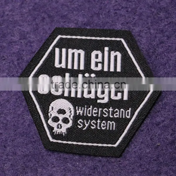 Custom Woven Patch Badge And Woven Patches With Overlock For clothing
