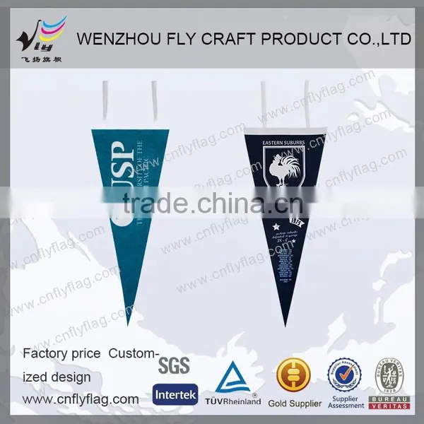 Triangular Felt Flag With All Kinds Brands for Promotion