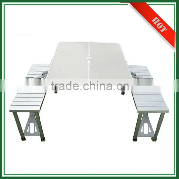 Wholesale Dispaly Dinner Aluminum Adjustable Folding Outdoor Table Set photo-2