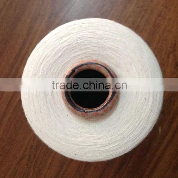 16S 65% BLACK COTTON 35% BLACK VISCO WHITE 75D CM800 WHITE 40D LYCRA Double Core Spun Yarn photo-2