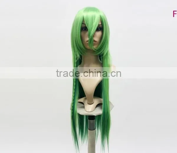 Low Price Cheap Green Grey Blue Red Colorful Mixed Synthetic Wig Synthetic u Part Glueless Wig photo-2