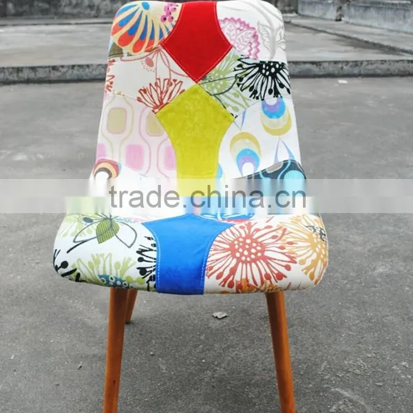 Patchwork Dining Room Chairs Cheap With Four Wood Legs photo-5