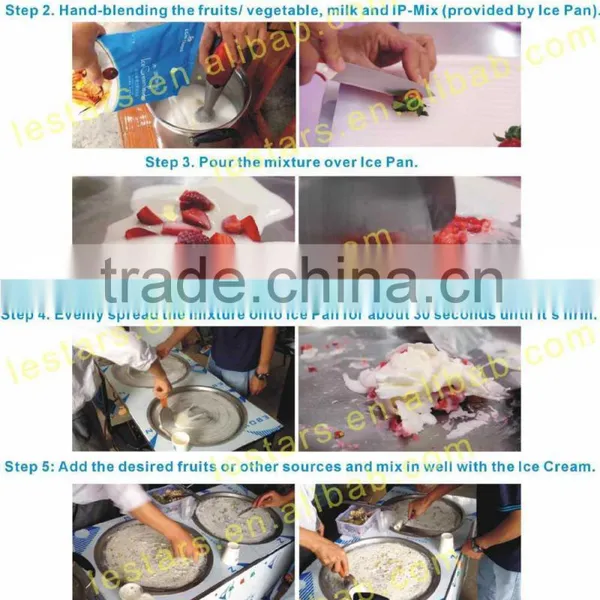 Double Flat Round Pans Fry Roll Ice Cream Machine photo-5