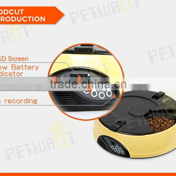 Battery Operated 6 Meals Automatic Cat Food Feeders Dry and Wet Food Auto Cat Feeder photo-3