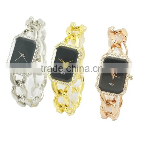 Summer Season Fashion Models Fit Wrist Chain Bracelet Watches Quartz Square Watches Women photo-4