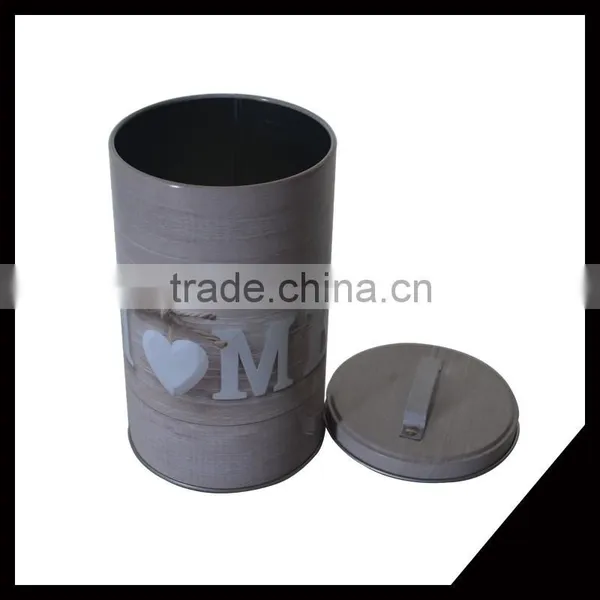 Fashion Design Round Biscuit Tin Box With Handle For Home/Office photo-2