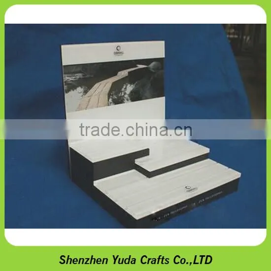 Wooden Mdf Holder Stands Acrylic Lipstick Stand Mdf Wood Cosmetic Display for Beauty Products photo-2