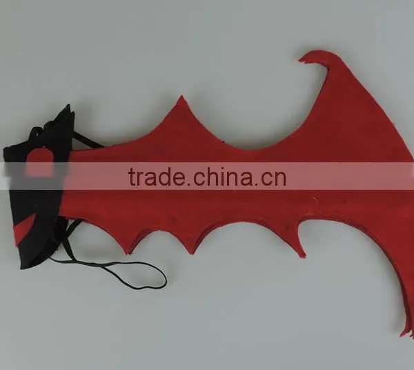 Black and Red Bat Wing Halloween Party Demon Wings photo-4