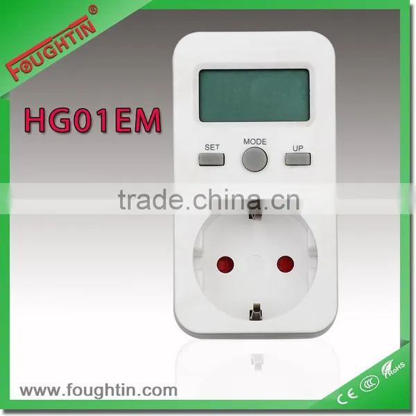 PLUG-IN DIGITAL ELECTRICAL TIMER TO EURO PLUG TIMER METER