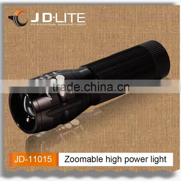 Zoomable High Power Light Torch Bright Led Light Torch Flashlight Powered by 3AAA Battery photo-2