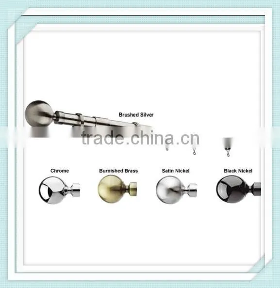Nickel Black Adjustable Curtain Rods photo-2