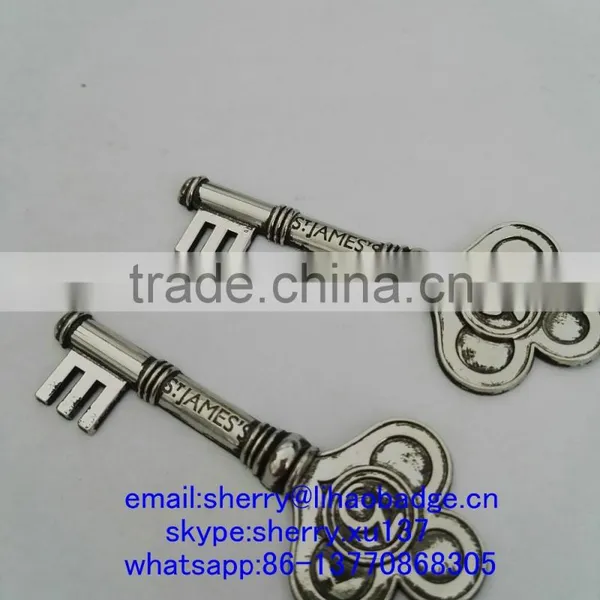 Metal Antique Key Shaped Key Chain,metal Key Tag