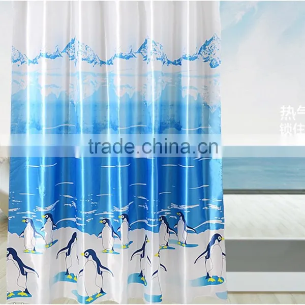 Fabric Shower Curtain Bathroom Curtain With 12 Hooks Waterproof Bath Curtain photo-2
