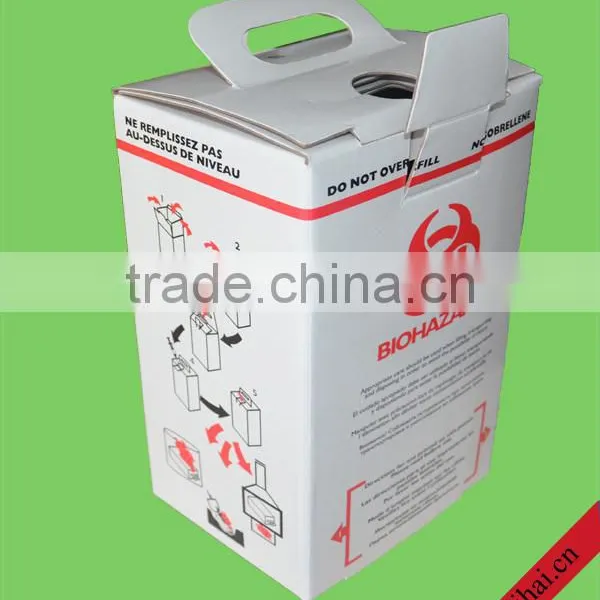 Medical Sharp Box White Garbage Bin/waterproof Carton Box for Hospital photo-2