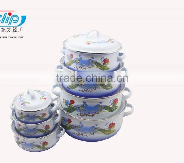 7 Pcs Casserole Belly Shape W/metal Cover Light Clr With Shadow photo-2
