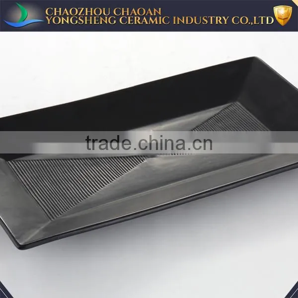 Stoneware Handmade Restaurant Black Food Plate photo-2