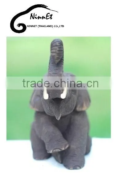Wood Carved Elephant From Thailand photo-4