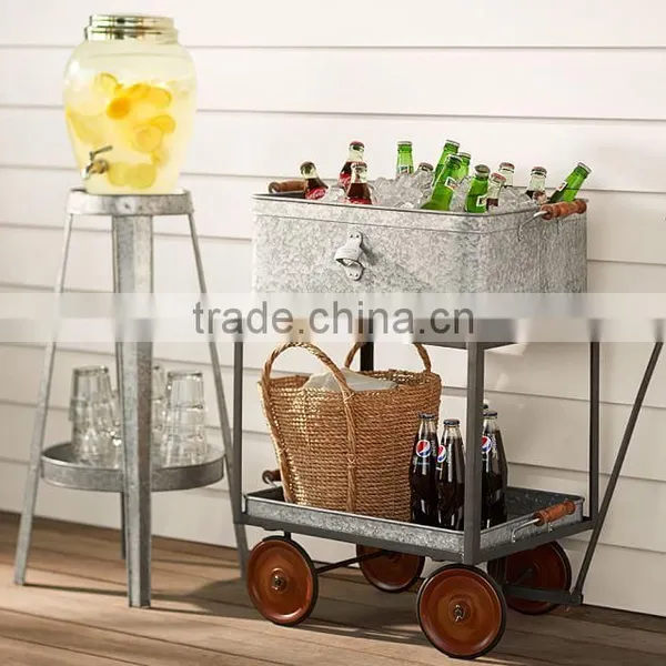 Decorate Home and Garden Metal Planter | Galvanized Beer Ice Tub Planter photo-2