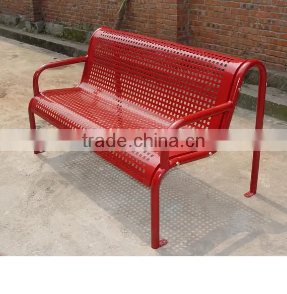 High Backed Outdoor Metal Resting Bench photo-5