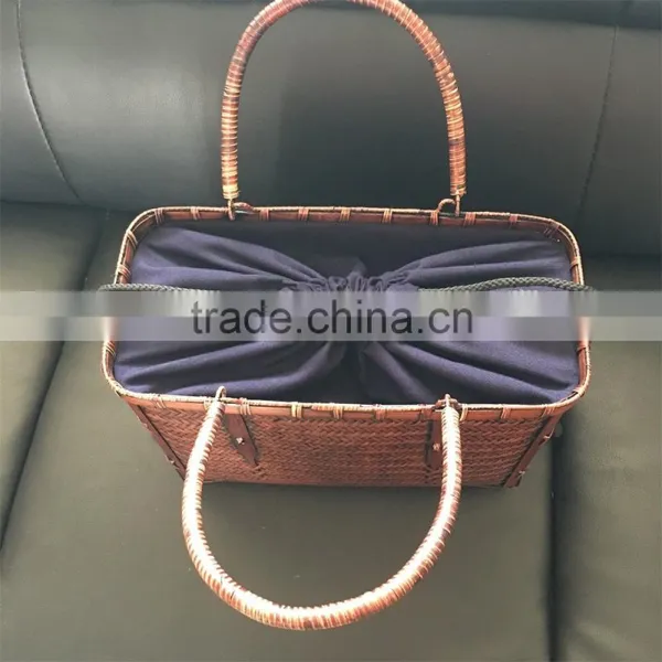 Vietnam Bamboo Weaving Beautiful Tote Bags With Cotton Lining photo-6