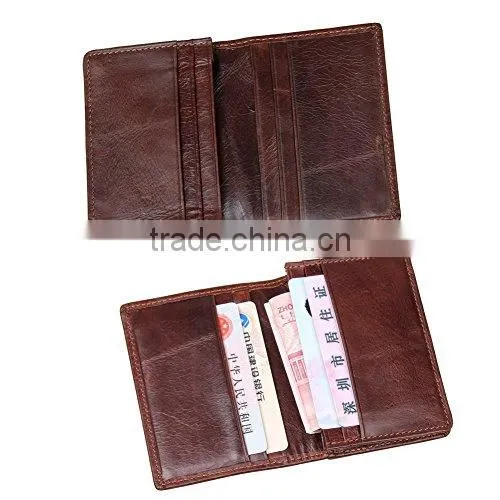 PU Leather Secure Retractable ID Window Credit Card Holder for Women photo-3