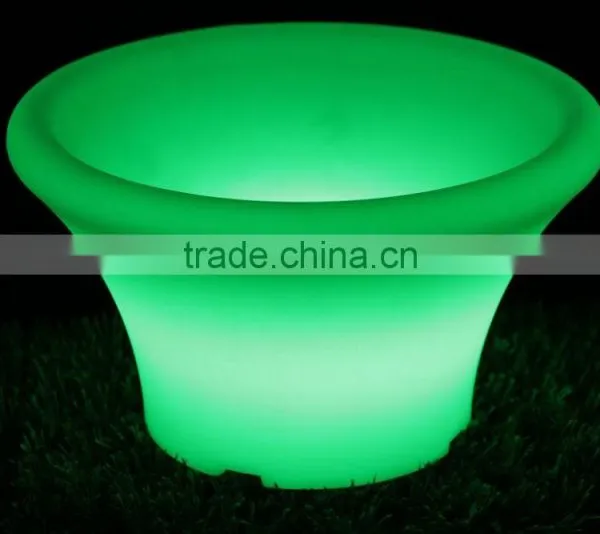 Led Lighting Flower Planter, 16 Colors Change Plastic Led Illuminate Flower Pot photo-4