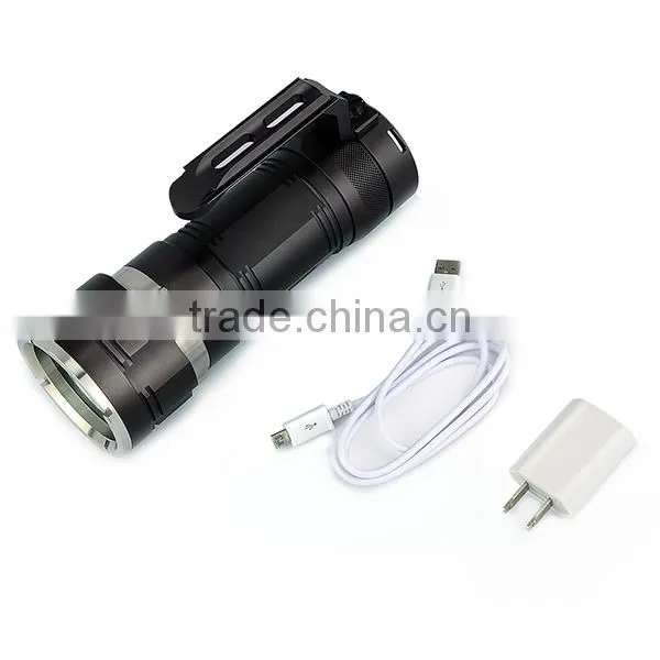 UniqueFire 4000 LM USB Cable Professional Cree Diving Flashlight photo-4