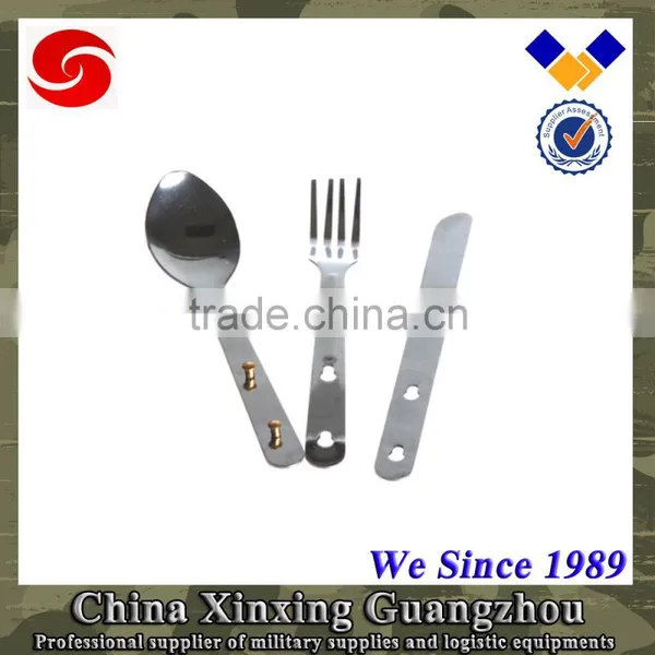 Military Army School Spoons Forks Knives Cutlery Set in 304 201 420 Stainless Steel photo-2