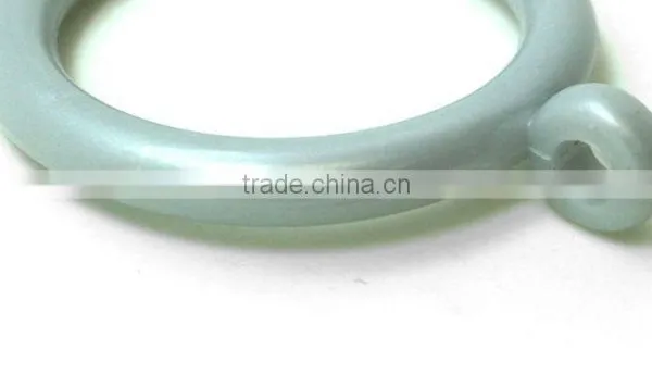 Plastic White Curtain Pole Rod Ring, 26mm & 34mm Internal Diameter photo-4
